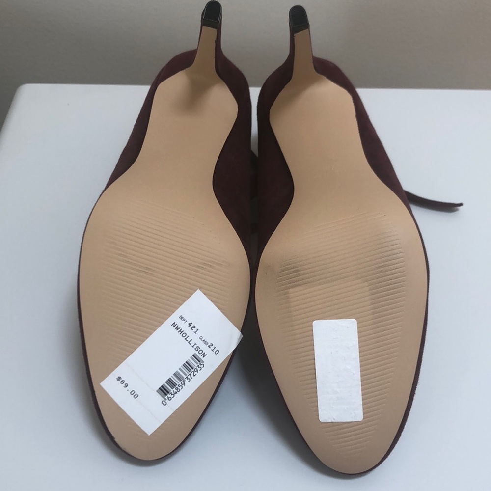 NWT NINE WEST purple velvet bow heels - Picture 5 of 7
